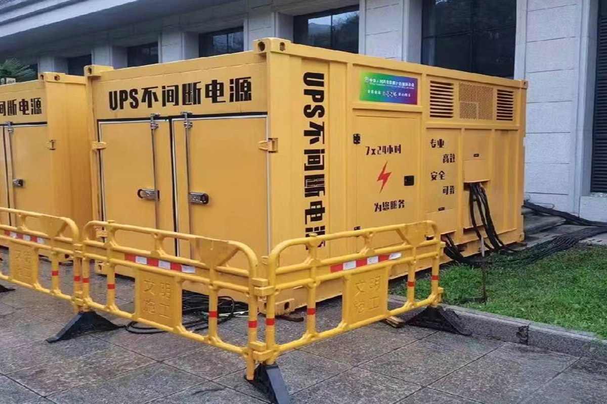 南海发电机租赁施工现场